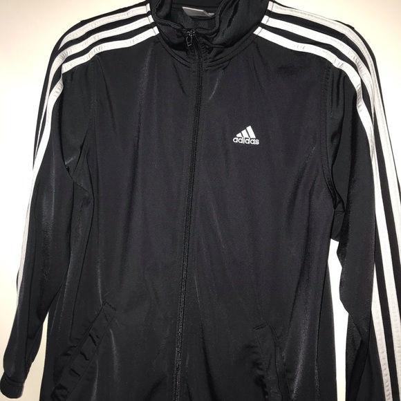 black and white adidas track jacket - Picture 1 of 3